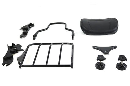 V-Twin Gloss Black Sissy Bar and Rack for Harley Davidson FLT Models (2009-2018) - Part #80236B by V-Twin