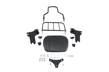 V-Twin Gloss Black Sissy Bar and Rack for Harley Davidson FLT Models by V-Twin