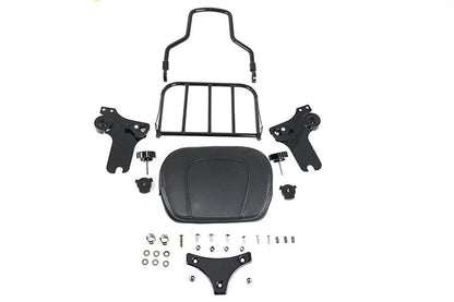 V-Twin Gloss Black Sissy Bar and Rack for Harley Davidson FLT Models by V-Twin