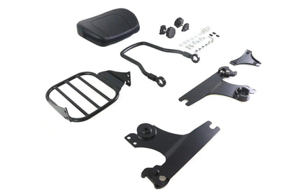 V-Twin Gloss Black Sissy Bar and Rack with Detachable Backrest for Harley Davidson FLST and FXST by V-Twin