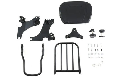 V-Twin Adjustable Gloss Black Sissy Bar and Rack for Harley Davidson XL (Part #80239B) by V-Twin