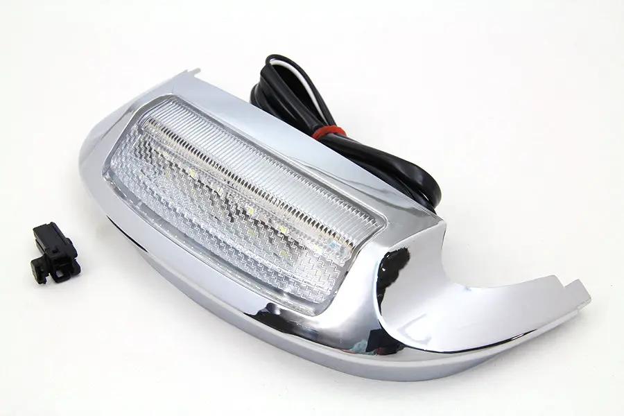 Wyatt Gatling Clear Lens Front Fender Tip with LED for Harley Davidson FLT by Wyatt Gatling