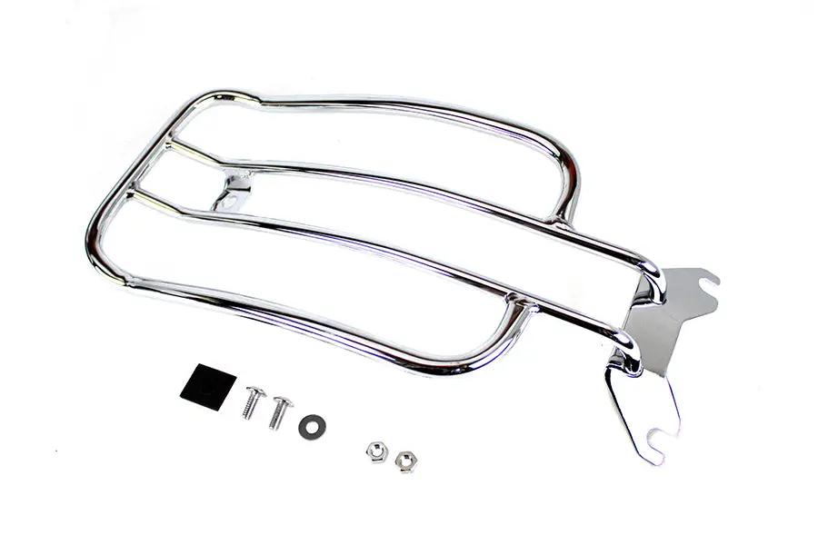V-Twin 70908 7 Inch Solo Luggage Rack Chrome for Harley Davidson FLHC by V-Twin
