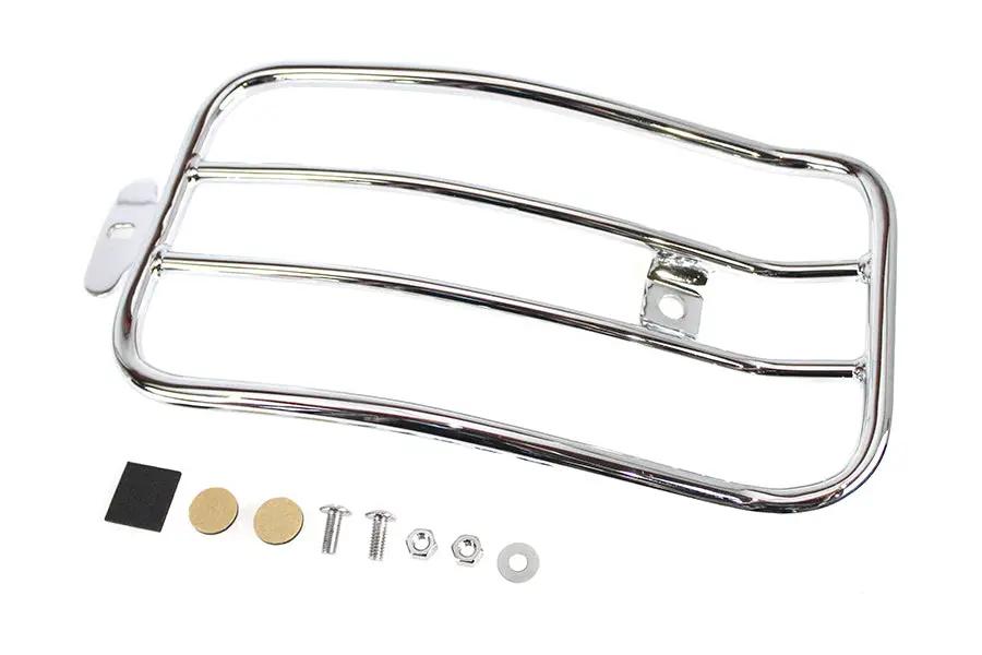 V-Twin 70912 7 Inch Solo Luggage Rack Chrome for Harley Davidson FXLR by V-Twin