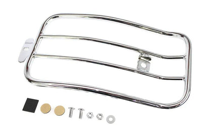 V-Twin 70912 7 Inch Solo Luggage Rack Chrome for Harley Davidson FXLR by V-Twin