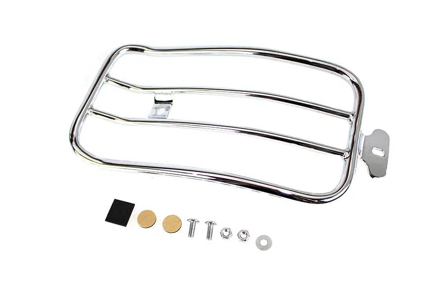 V-Twin 70912 7 Inch Solo Luggage Rack Chrome for Harley Davidson FXLR by V-Twin