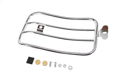 V-Twin 70912 7 Inch Solo Luggage Rack Chrome for Harley Davidson FXLR by V-Twin