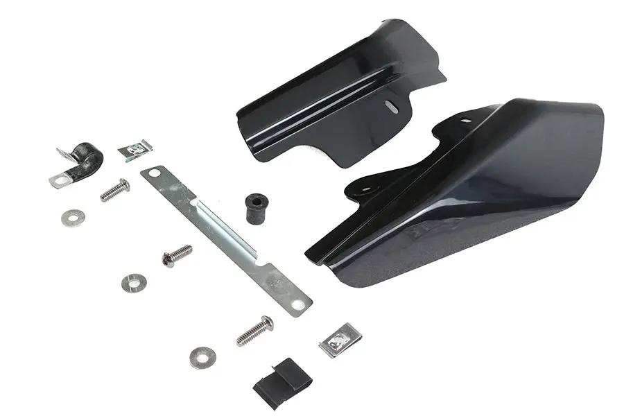 Wyatt Gatling Mid Frame Cover Air Deflector Kit in Black for Harley Davidson FLT Models by Wyatt Gatling