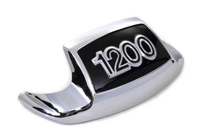 Wyatt Gatling Chrome and Black Front Fender Tip for Harley Davidson FL (Part No. ST80034F) by Wyatt Gatling