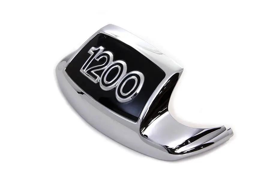 Wyatt Gatling Chrome and Black Front Fender Tip for Harley Davidson FL (Part No. ST80034F) by Wyatt Gatling
