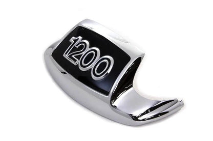 Wyatt Gatling Chrome and Black Front Fender Tip for Harley Davidson FL (Part No. ST80034F) by Wyatt Gatling