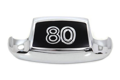 Wyatt Gatling Chrome Front Fender Tip with Number 80 Inlay for Harley Davidson FL Models by Wyatt Gatling