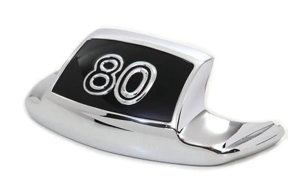 Wyatt Gatling Chrome Front Fender Tip with Number 80 Inlay for Harley Davidson FL Models by Wyatt Gatling