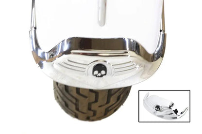 V-Twin Skull Front Fender Tip Chrome for Harley Davidson FLST (1986-1995) by V-Twin