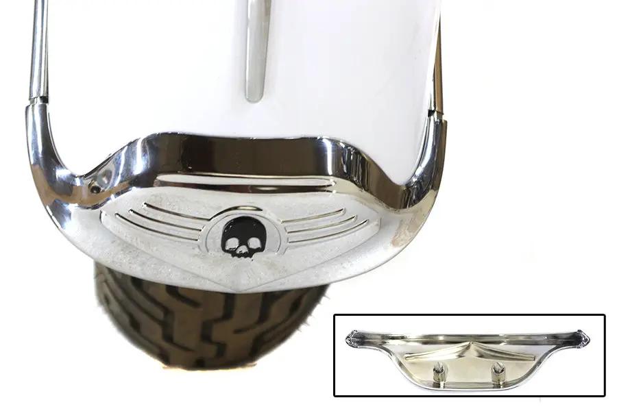 V-Twin Skull Front Fender Tip Chrome for Harley Davidson FLST (1986-1995) by V-Twin
