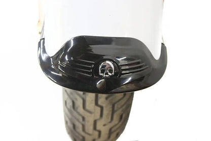 V-Twin Skull Front Fender Tip Black for Harley Davidson FLST Models by V-Twin