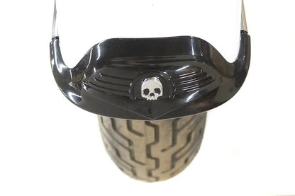 V-Twin Skull Front Fender Tip Black for Harley Davidson FLST Models by V-Twin