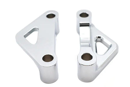 Wyatt Gatling Front Fender Mount Spacer Set Chrome - 0.75 inch Thickness for Wide Glide Forks by Wyatt Gatling