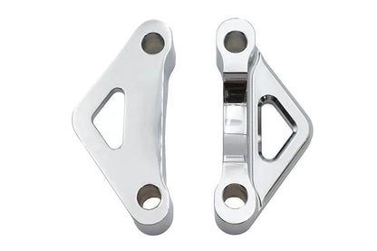 Wyatt Gatling Front Fender Mount Spacer Set Chrome - 0.75 inch Thickness for Wide Glide Forks by Wyatt Gatling