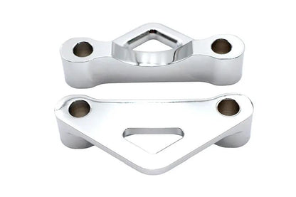 Wyatt Gatling Front Fender Mount Spacer Set Chrome - 0.75 inch Thickness for Wide Glide Forks by Wyatt Gatling