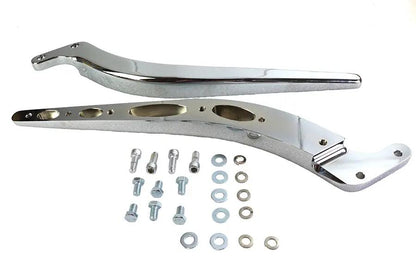 Wyatt Gatling Curved Fender Strut Set Chrome - 2-inch Center to Center Mounting by Wyatt Gatling