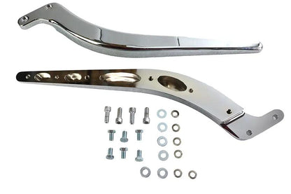 Wyatt Gatling Curved Fender Strut Set Chrome - 2-inch Center to Center Mounting by Wyatt Gatling