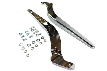 Wyatt Gatling Curved Fender Strut Set Chrome - 2-inch Center to Center Mounting by Wyatt Gatling