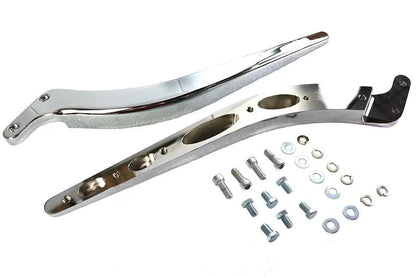 Wyatt Gatling Curved Fender Strut Set Chrome - 2-inch Center to Center Mounting by Wyatt Gatling