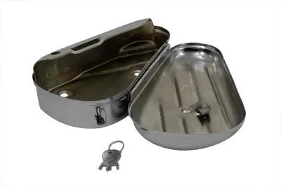 Wyatt Gatling Oval Right Side Chrome Tool Box for Harley Davidson FL (1940-1949) by Wyatt Gatling