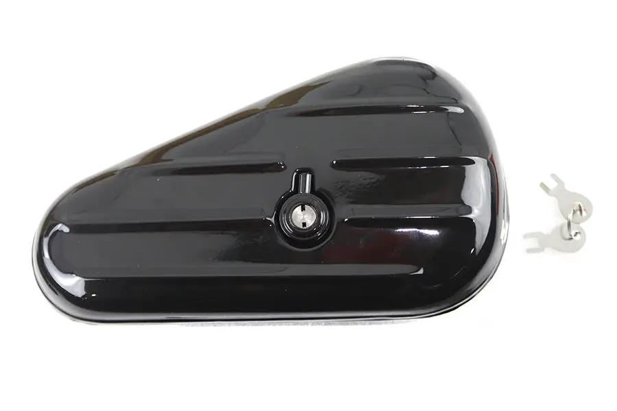 Wyatt Gatling Oval Right Side Black Tool Box for Harley Davidson FL (1940-1949) by Wyatt Gatling