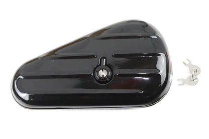 Wyatt Gatling Oval Right Side Black Tool Box for Harley Davidson FL (1940-1949) by Wyatt Gatling