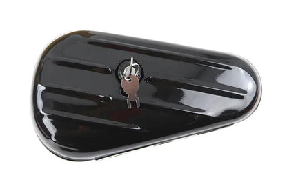Wyatt Gatling Oval Right Side Black Tool Box for Harley Davidson FL (1940-1949) by Wyatt Gatling