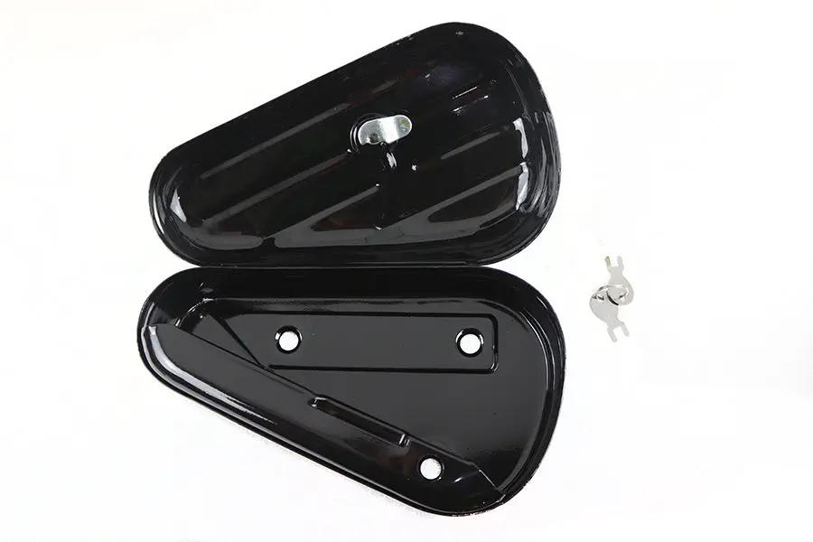 Wyatt Gatling Oval Right Side Black Tool Box for Harley Davidson FL (1940-1949) by Wyatt Gatling