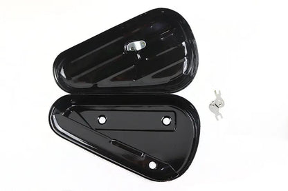 Wyatt Gatling Oval Right Side Black Tool Box for Harley Davidson FL (1940-1949) by Wyatt Gatling
