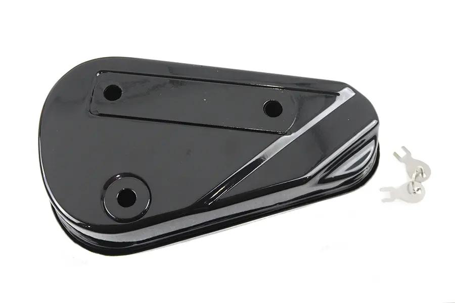 Wyatt Gatling Oval Right Side Black Tool Box for Harley Davidson FL (1940-1949) by Wyatt Gatling