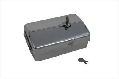 Wyatt Gatling Rectangular Chrome Tool Box for Harley Davidson EL and UL Models - 3-1/4 inch Width by Wyatt Gatling