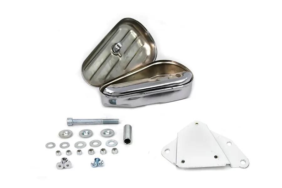 Wyatt Gatling Right Side Tool Box and Mount Kit Chrome for Harley Davidson FXST by Wyatt Gatling