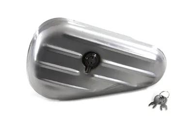 Wyatt Gatling Oval Right Side Raw Tool Box for Harley Davidson FL Models by Wyatt Gatling