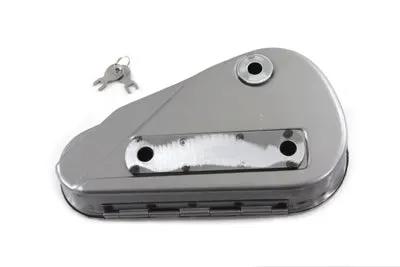 Wyatt Gatling Oval Right Side Raw Tool Box for Harley Davidson FL Models by Wyatt Gatling