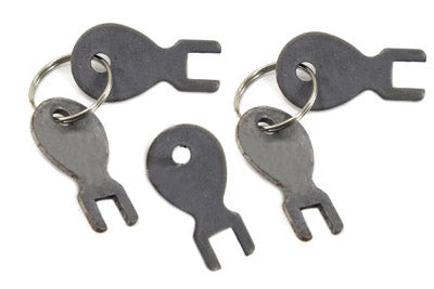 Wyatt Gatling Tool Box Key Set - Pack of 5, Parkerized Finish, Compatible with Oval Tool Boxes