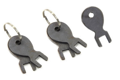 Wyatt Gatling Tool Box Key Set - Pack of 5, Parkerized Finish, Compatible with Oval Tool Boxes