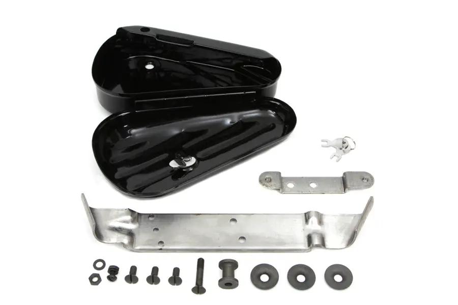 V-Twin Black Rigid Tool Box Kit for Harley Davidson FL (1941-1950) by V-Twin