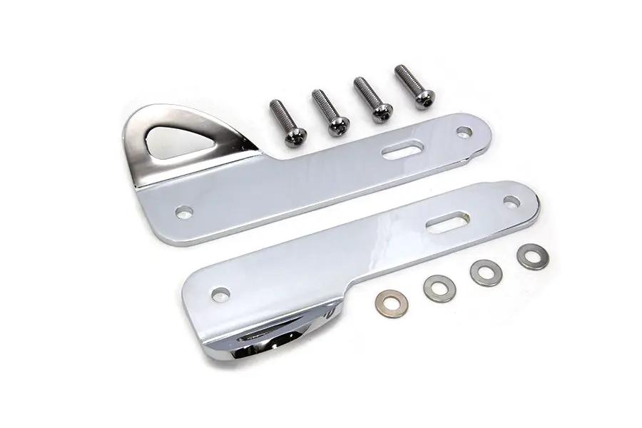Wyatt Gatling Chrome Tie Down Bracket Kit for Harley Davidson FLHT - Part 302860 by Wyatt Gatling