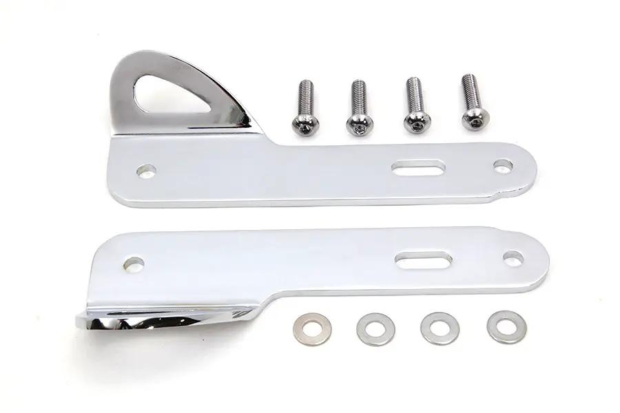 Wyatt Gatling Chrome Tie Down Bracket Kit for Harley Davidson FLHT - Part 302860 by Wyatt Gatling
