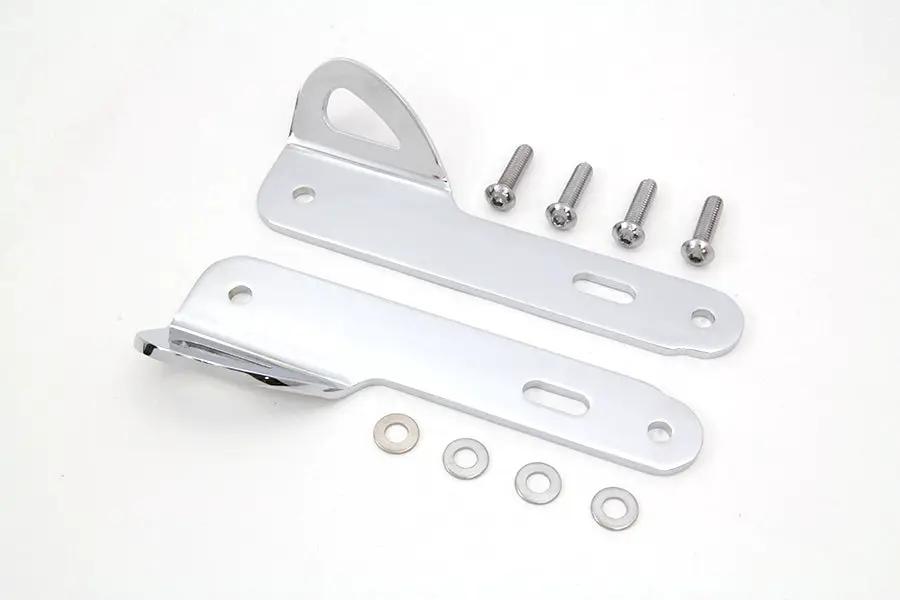 Wyatt Gatling Chrome Tie Down Bracket Kit for Harley Davidson FLHT - Part 302860 by Wyatt Gatling