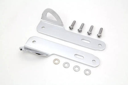 Wyatt Gatling Chrome Tie Down Bracket Kit for Harley Davidson FLHT - Part 302860 by Wyatt Gatling