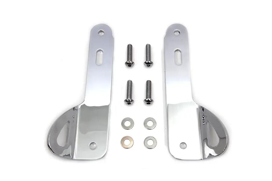 Wyatt Gatling Chrome Tie Down Bracket Kit for Harley Davidson FLHT - Part 302860 by Wyatt Gatling