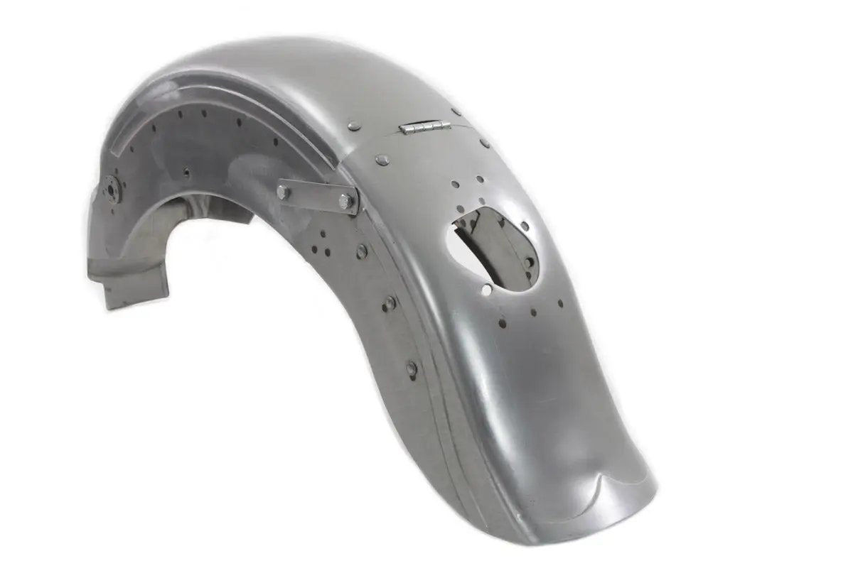 Wyatt Gatling Replica Rear Fender for Harley Davidson FL (1958-1967) with Hinged Tail and License Plate Mounting Holes by Wyatt Gatling