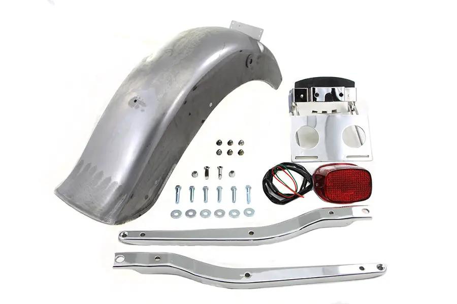 V-Twin Rear Fender Kit Bobbed - Classic Custom Motorcycle Fender with Hardware by V-Twin