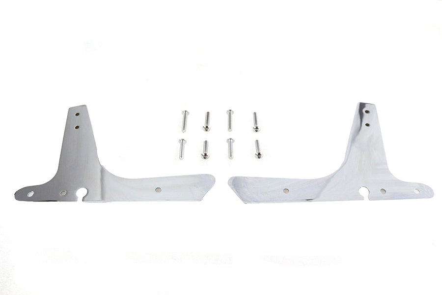 Wyatt Gatling 08-0534A Chrome Sissy Bar Side Plates for Harley Davidson XL (2004-2013)